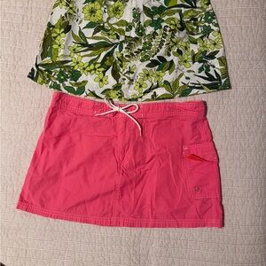 J. Crew Pink and Green Floral Mini Skirts